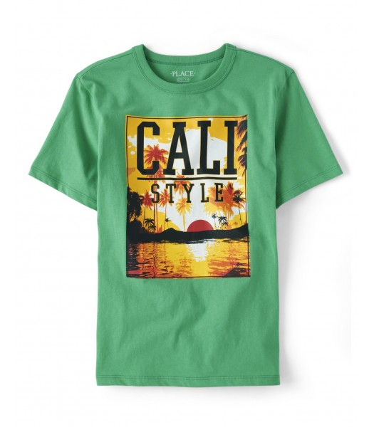 Childrens Place Green Cali Style Graphic Tee